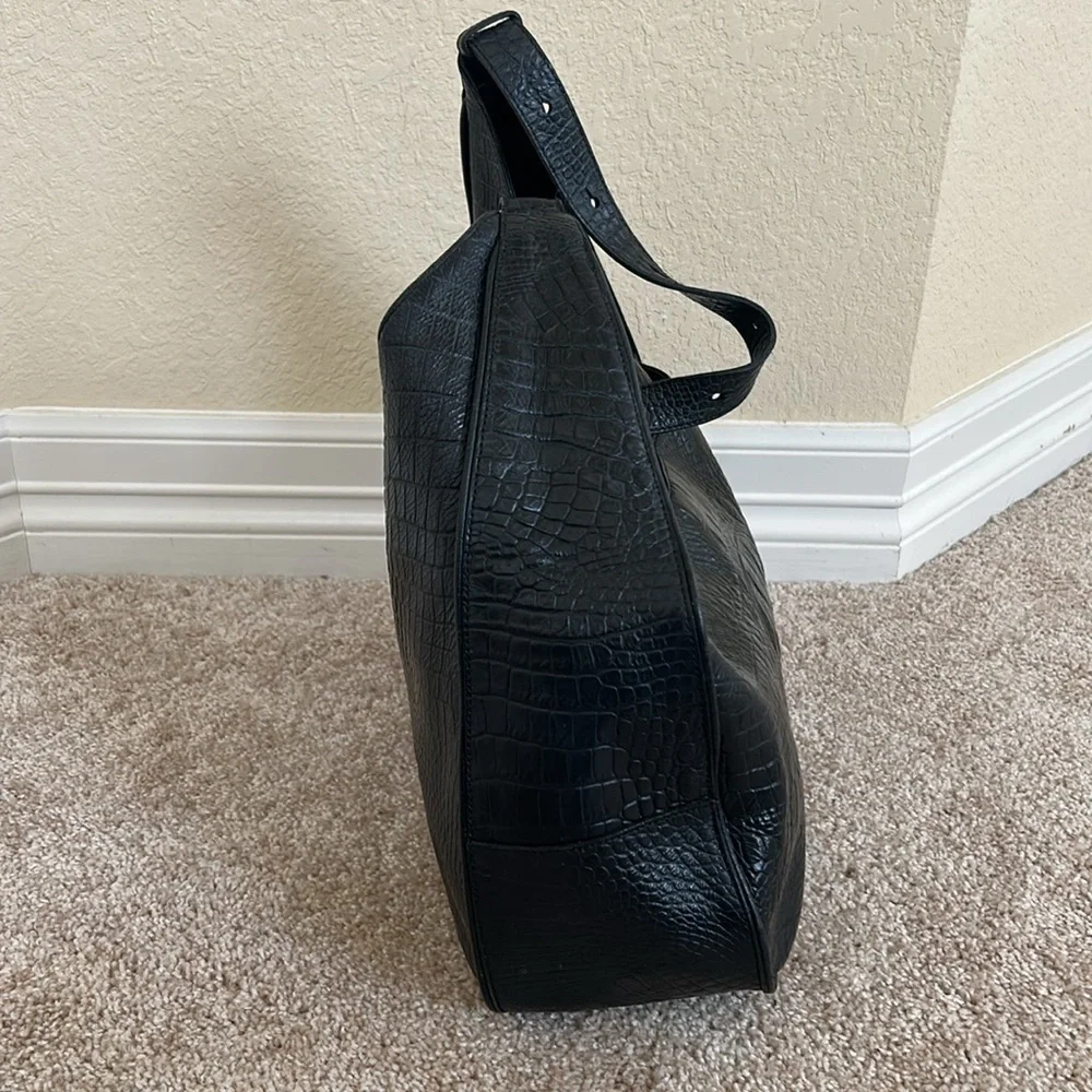 Brahmin Maggie Hobo Purse - Black Croc